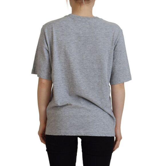 Dsquared² Gray Logo Cotton Crewneck Short Sleeve Tee Women's T-shirt (Pre-Owned) - Picture 3 of 5